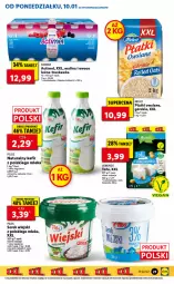 Gazetka promocyjna Lidl - GAZETKA - Gazetka - ważna od 12.01 do 12.01.2022 - strona 21 - produkty: Serek wiejski, Ser, Por, Danone, Actimel, Tofu, Płatki owsiane, Serek, Pilos, Owoce, Kefir, Fa