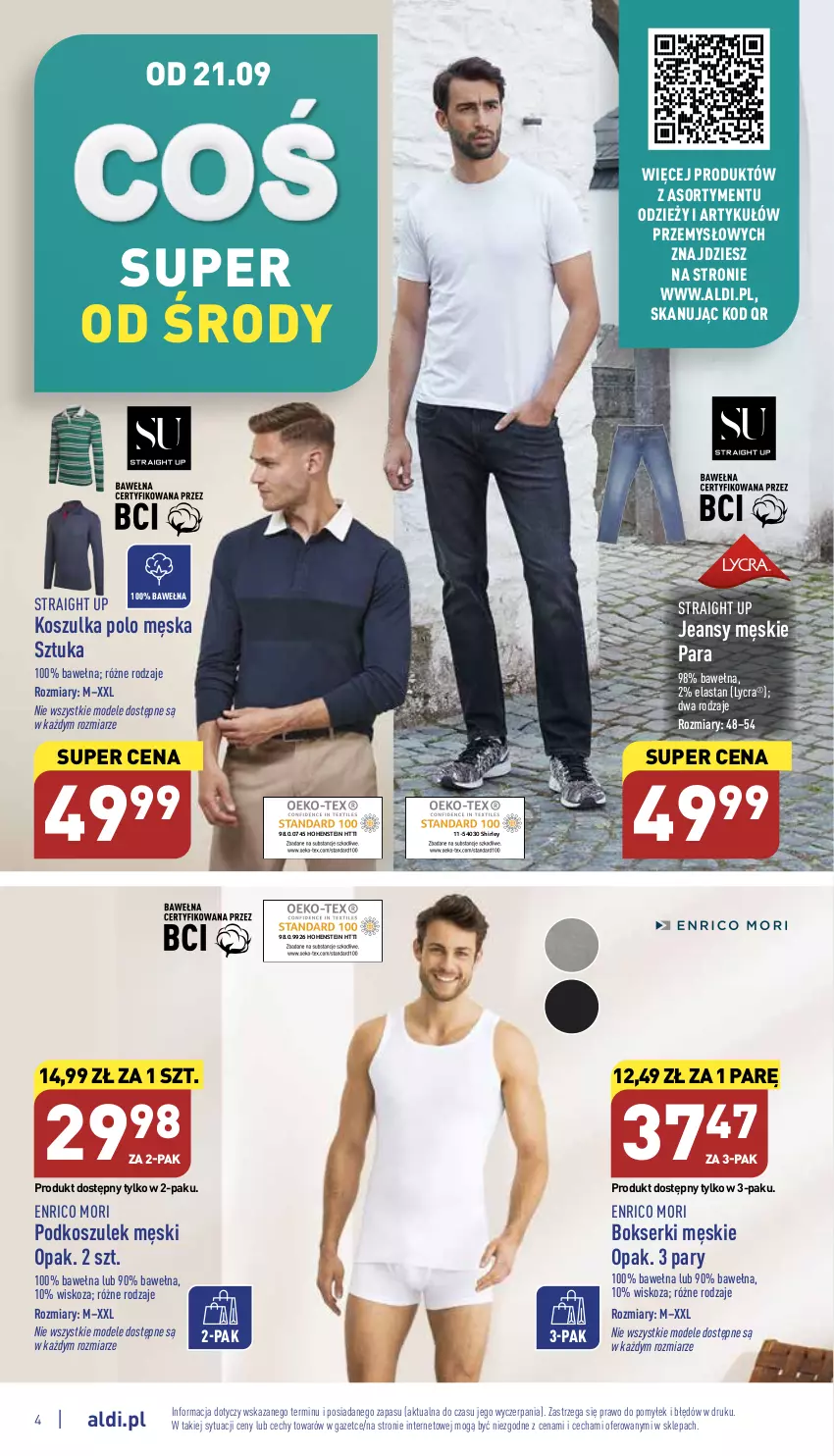 Gazetka promocyjna Aldi - Zaplanuj zakupy wcześniej - ważna 21.09 do 24.09.2022 - strona 4 - produkty: Bokserki, Kosz, Koszulka, Podkoszulek, Ser, Wełna