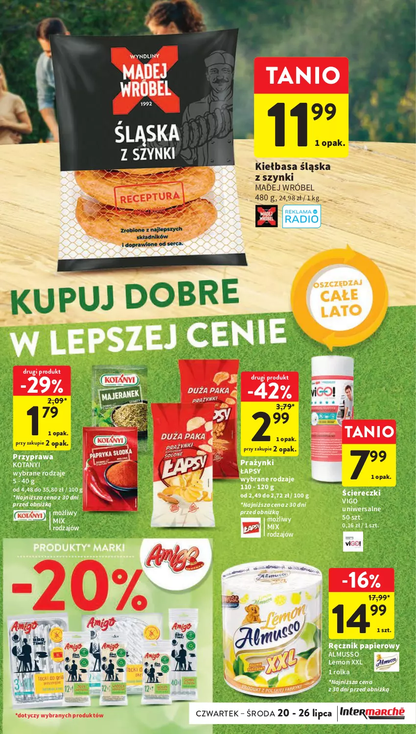 Gazetka promocyjna Intermarche - Gazetka Intermarche - ważna 20.07 do 26.07.2023 - strona 11 - produkty: Kiełbasa, Kiełbasa śląska, Madej Wróbel, Mus, Papier, Ręcznik