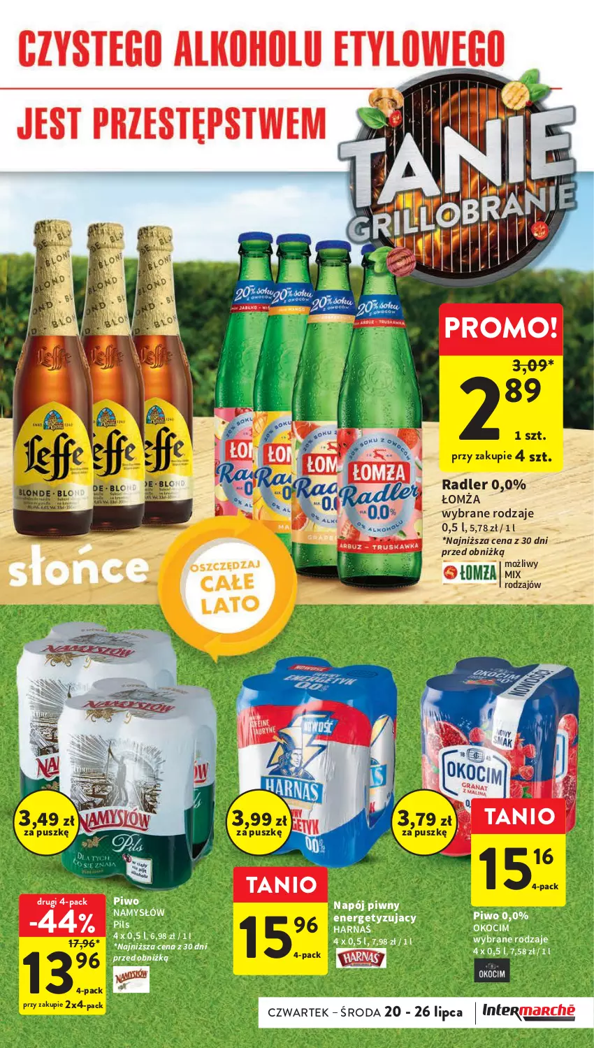 Gazetka promocyjna Intermarche - Gazetka Intermarche - ważna 20.07 do 26.07.2023 - strona 13 - produkty: Harnaś, Koc, Namysłów, Napój, Okocim, Piwo, Radler