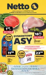 Gazetka promocyjna Netto - Artykuły spożywcze - Gazetka - ważna od 23.08 do 23.08.2023 - strona 1 - produkty: Piwa, Piwo, Gra, Pepsi max, Mirinda, Filet z piersi indyka, Pepsi, Arbuz