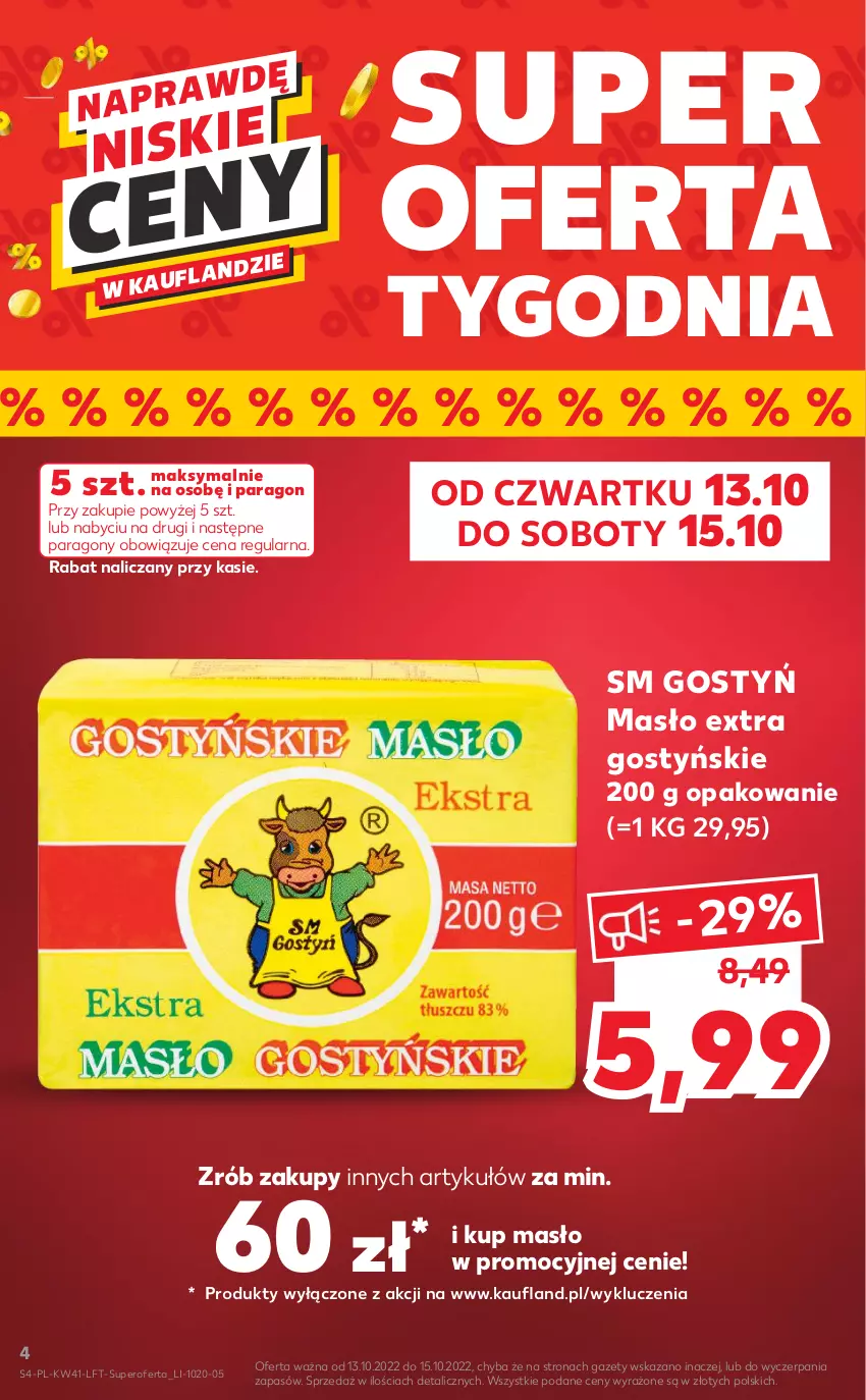 Gazetka promocyjna Kaufland - OFERTA TYGODNIA - ważna 13.10 do 19.10.2022 - strona 4 - produkty: Masło