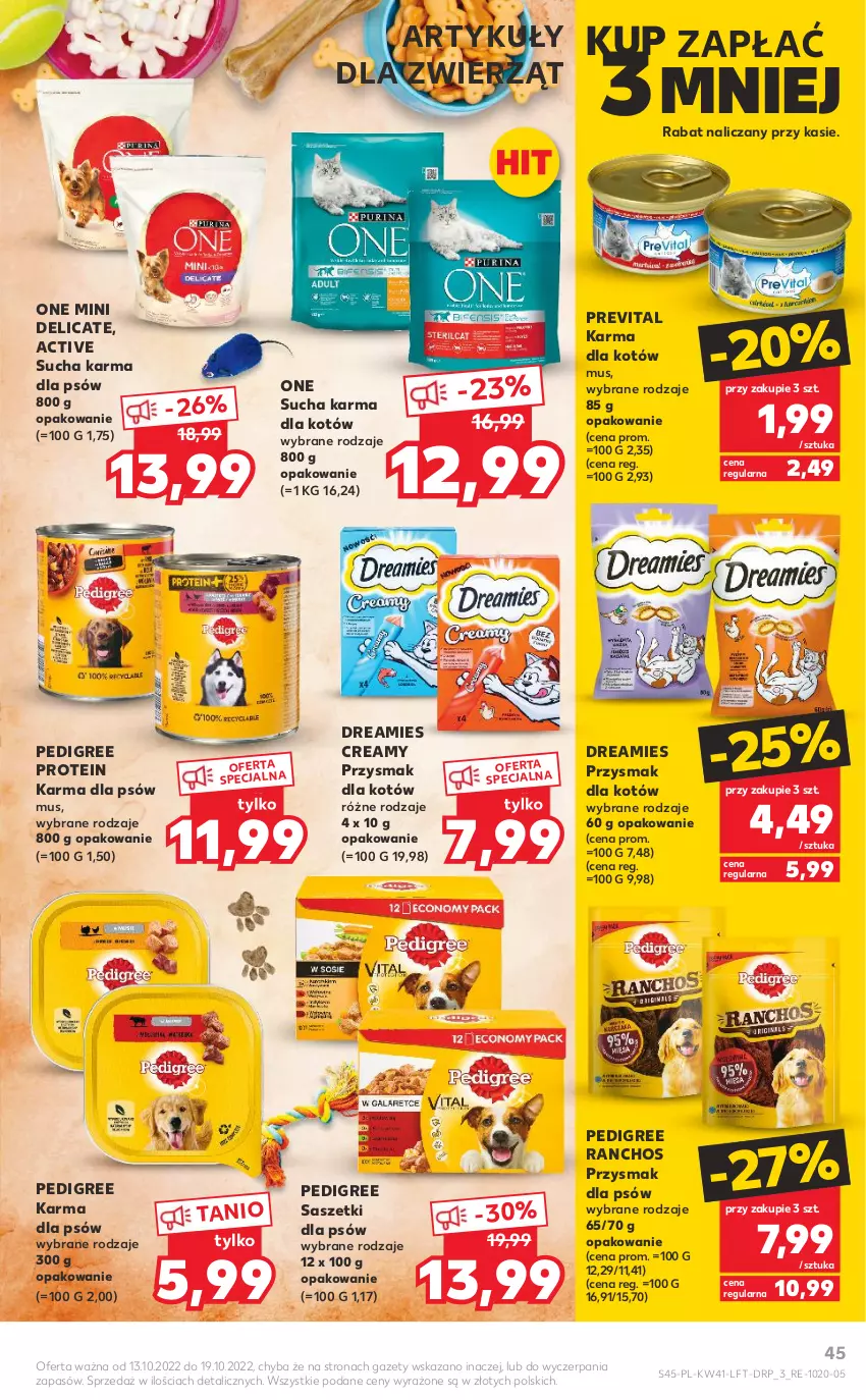 Gazetka promocyjna Kaufland - OFERTA TYGODNIA - ważna 13.10 do 19.10.2022 - strona 45 - produkty: Mus, Pedigree, Sucha karma