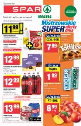 Gazetka promocyjna Spar - Spar-Mini - Gazetka - ważna od 26.06 do 26.06.2024 - strona 1 - produkty: Piwo, Gin, Chipsy, Coca-Cola, Tyskie, Mleczko, Schweppes, Napój gazowany, Crunchips, Lorenz, Napój, Milka