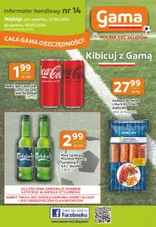 Gazetka promocyjna Gama - Gazetka Gama - Gazetka - ważna od 09.07 do 09.07.2024 - strona 1 - produkty: Piwa, Piwo, Piec, Kurczak, Gra, BIC, Carlsberg, Morliny, Napój, Kiełbasa, Fa