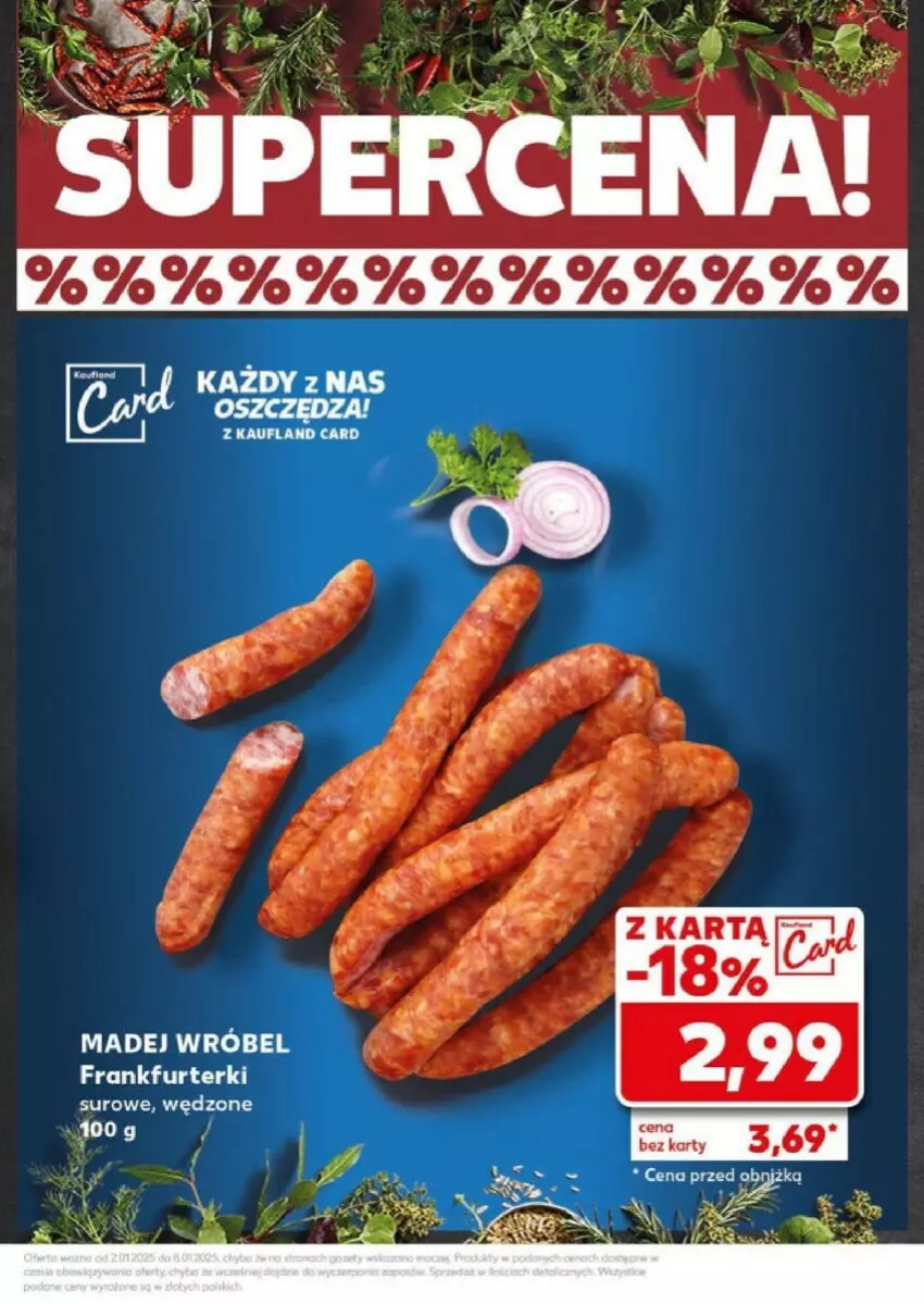 Gazetka promocyjna Kaufland - ważna 07.01 do 08.01.2025 - strona 3 - produkty: Frankfurterki, Madej Wróbel