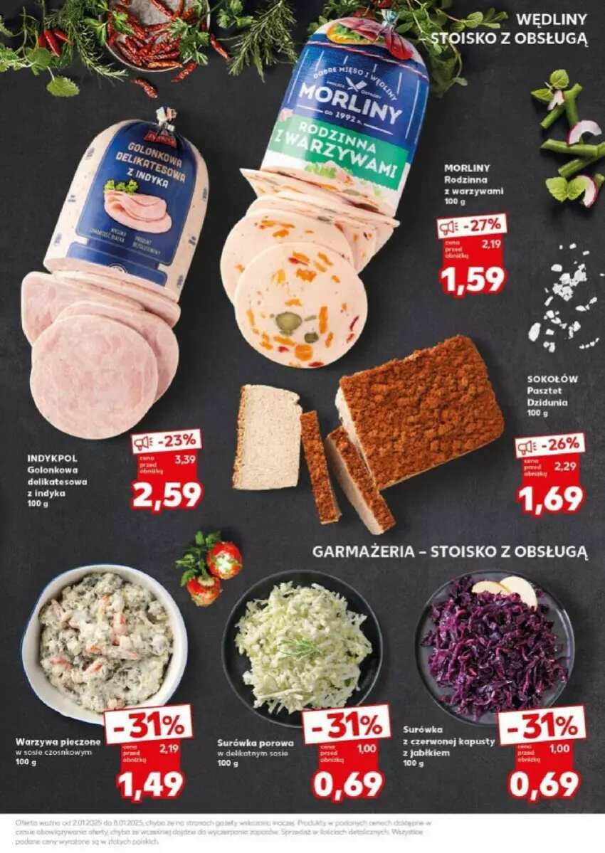 Gazetka promocyjna Kaufland - ważna 07.01 do 08.01.2025 - strona 9 - produkty: Morliny, Piec, Por, Sok, Sokołów, Surówka, Warzywa