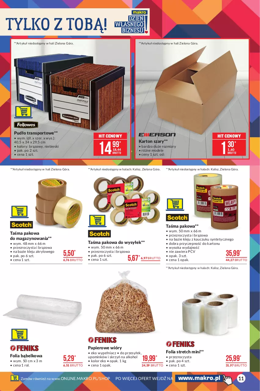 Gazetka promocyjna Makro - [Oferta promocyjna] Artykuły przemysłowe - ważna 05.10 do 18.10.2021 - strona 11 - produkty: Klej, Papier, Por, Sok, Sport, Taśma pakowa, Tran