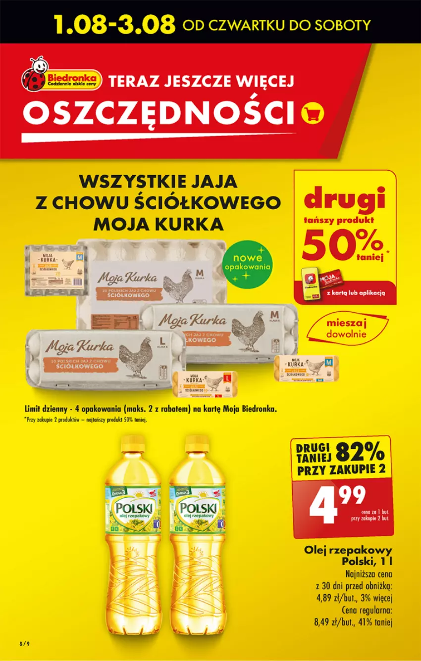 Gazetka promocyjna Biedronka - Od czwartku - ważna 01.08 do 07.08.2024 - strona 10 - produkty: Fa, Jaja, Olej, Olej rzepakowy