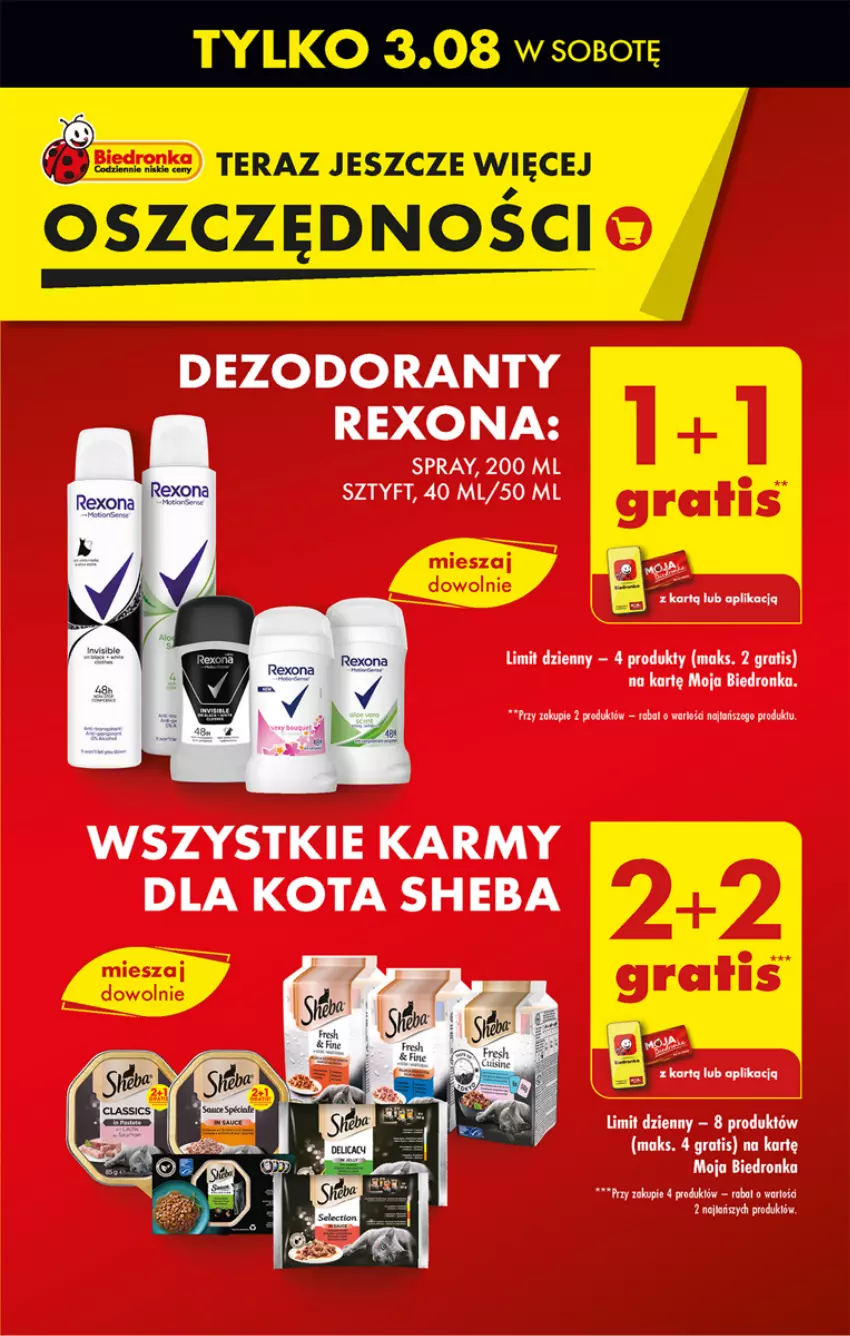 Gazetka promocyjna Biedronka - Od czwartku - ważna 01.08 do 07.08.2024 - strona 15 - produkty: Dezodorant, Gra, Rexona, Sheba, Tera