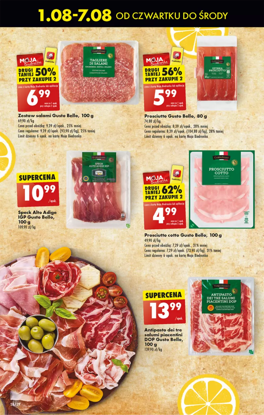 Gazetka promocyjna Biedronka - Od czwartku - ważna 01.08 do 07.08.2024 - strona 34 - produkty: Bell, Prosciutto, Salami