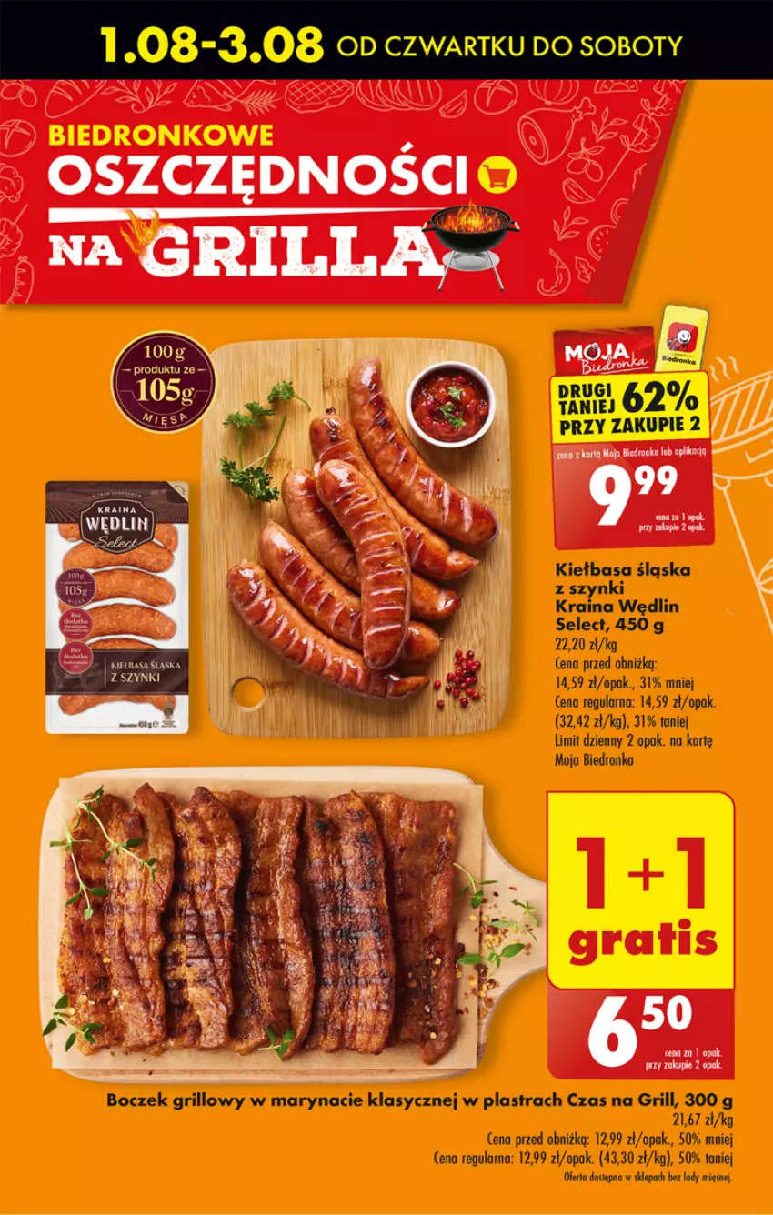 Gazetka promocyjna Biedronka - Od czwartku - ważna 01.08 do 07.08.2024 - strona 7 - produkty: Boczek, Fa, Grill, Kiełbasa, Kiełbasa śląska