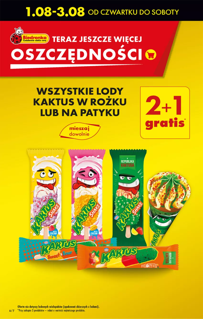 Gazetka promocyjna Biedronka - Od czwartku - ważna 01.08 do 07.08.2024 - strona 8 - produkty: Kaktus, Lody, Ser