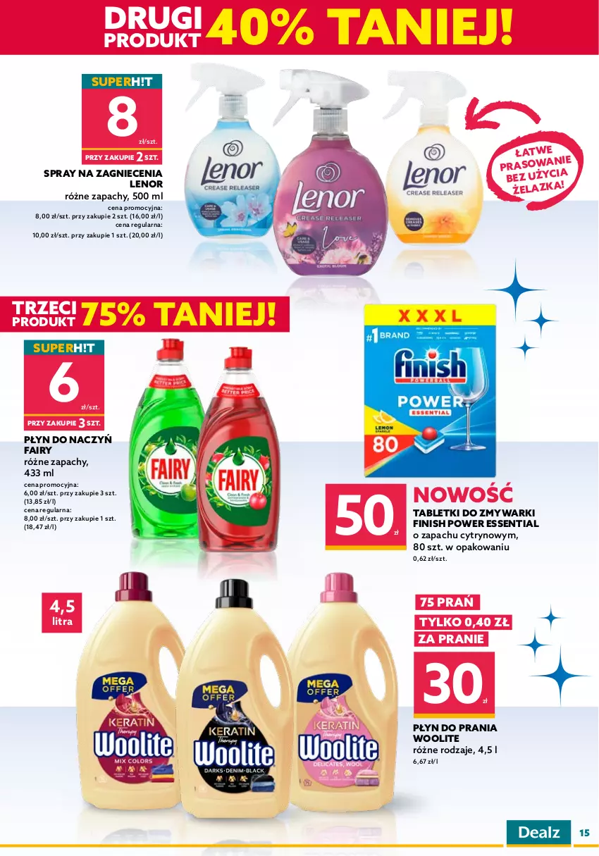 Gazetka promocyjna Dealz - NOWA GAZETKADEALMAGEDON! ATAK NISKICH CEN! - ważna 24.08 do 06.09.2022 - strona 15 - produkty: Fa, Fairy, Finish, Lenor, Mleczko, Odplamiacz, Piekarnik, Płyn do prania, Tablet, Tabletki do zmywarki, Woolite, Zmywarki