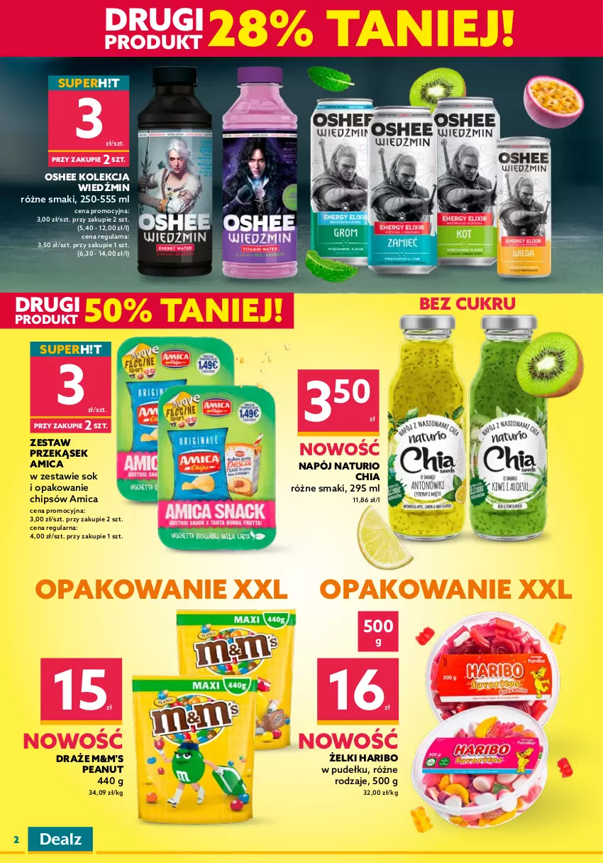 Gazetka promocyjna Dealz - NOWA GAZETKADEALMAGEDON! ATAK NISKICH CEN! - ważna 24.08 do 06.09.2022 - strona 2 - produkty: Amica, Chia, Danio, Gry, Haribo, Kakao, Kubuś, Mus, Napój, Nesquik, Oshee, Sok