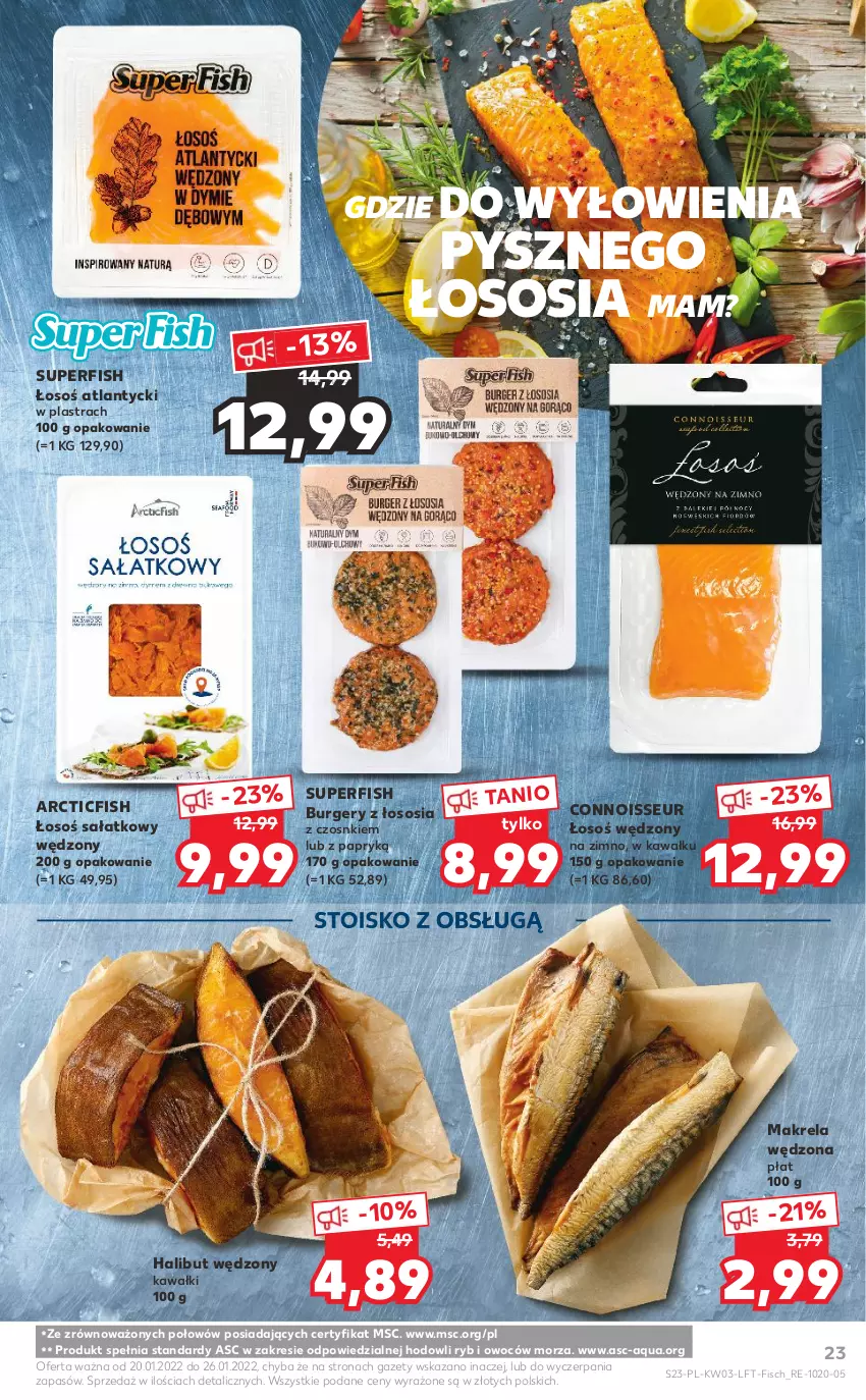 Gazetka promocyjna Kaufland - OFERTA TYGODNIA - ważna 20.01 do 26.01.2022 - strona 23 - produkty: Burger, Halibut, Kawa, Sałat, Sos