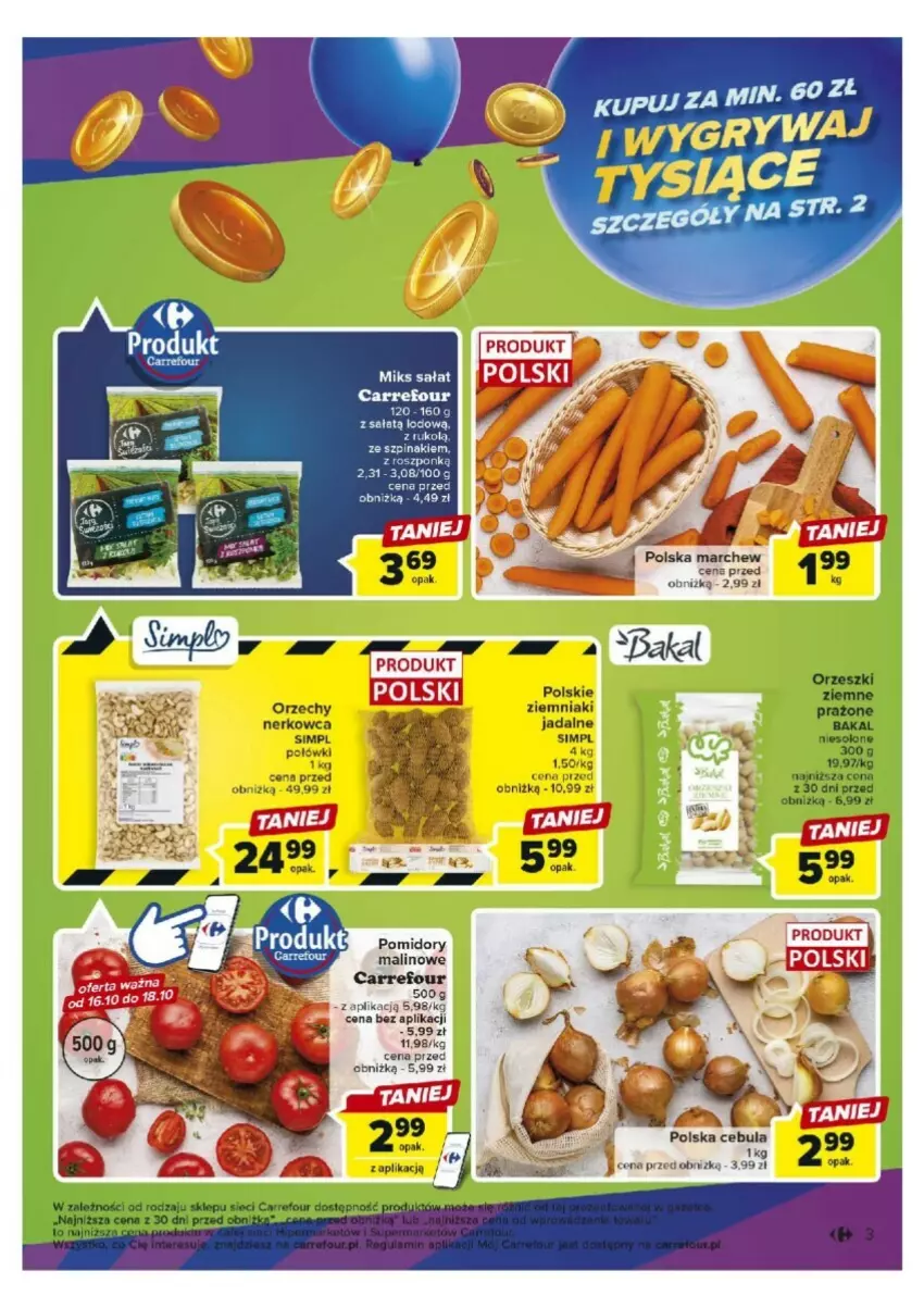 Gazetka promocyjna Carrefour - ważna 17.10 do 21.10.2023 - strona 23 - produkty: Cebula, Pomidory, Sałat