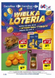 Gazetka promocyjna Carrefour - Gazetka - ważna od 21.10 do 21.10.2023 - strona 1 - produkty: Kurczak, Lubella, Mandarynki, Kawa rozpuszczalna, Bell, Kawa, Velvet, Jacobs Velvet, Bella, Jacobs, Fa