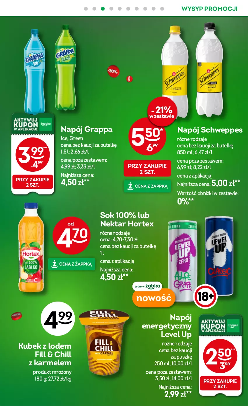 Gazetka promocyjna Żabka - gazetka-promocyjna-43-44-2026 - ważna 21.10 do 03.11.2026 - strona 22 - produkty: Gra, Grappa, Hortex, Kubek, Napój, Napój energetyczny, Nektar, Schweppes, Sok
