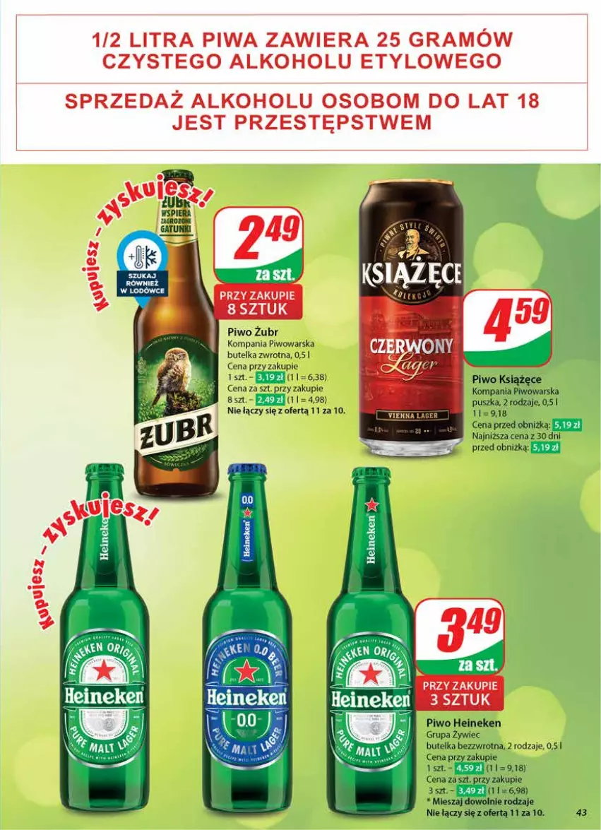 Gazetka promocyjna Dino - Gazetka 44 / 2024 - ważna 30.10 do 05.11.2024 - strona 43 - produkty: Gra, Heineken, Piwa, Piwo