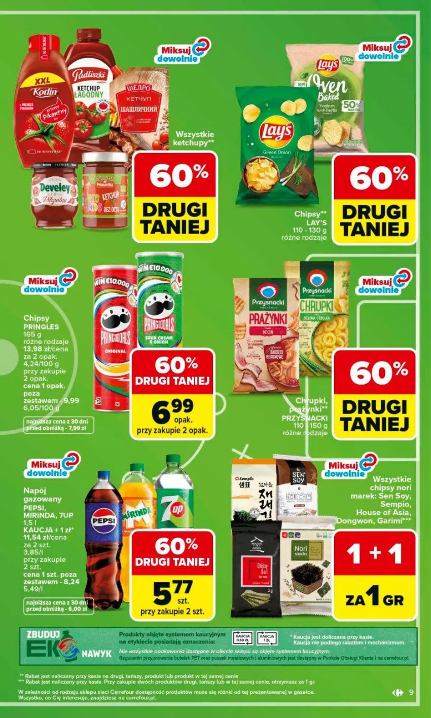 Gazetka promocyjna Carrefour - Gazetka Carrefour, Market od poniedziałku! - ważna 01.06 do 06.06.2026 - strona 11 - produkty: 7up, Chipsy, Mirinda, Napój, Napój gazowany, Pepsi, Pringles