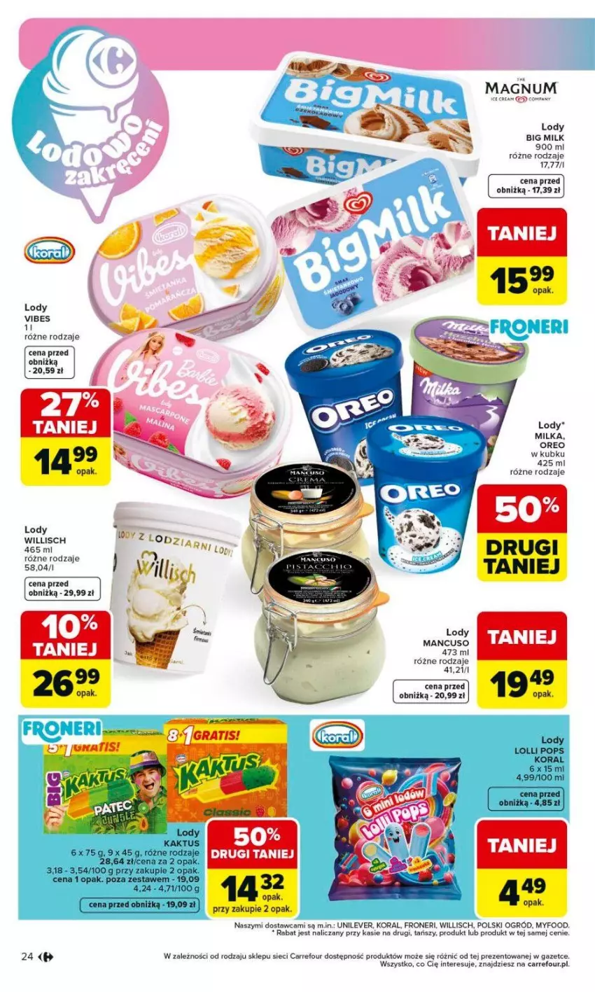 Gazetka promocyjna Carrefour - Gazetka Carrefour, Market od poniedziałku! - ważna 01.06 do 06.06.2026 - strona 26 - produkty: Big Milk, Kaktus, Lody, Ogród, Oreo