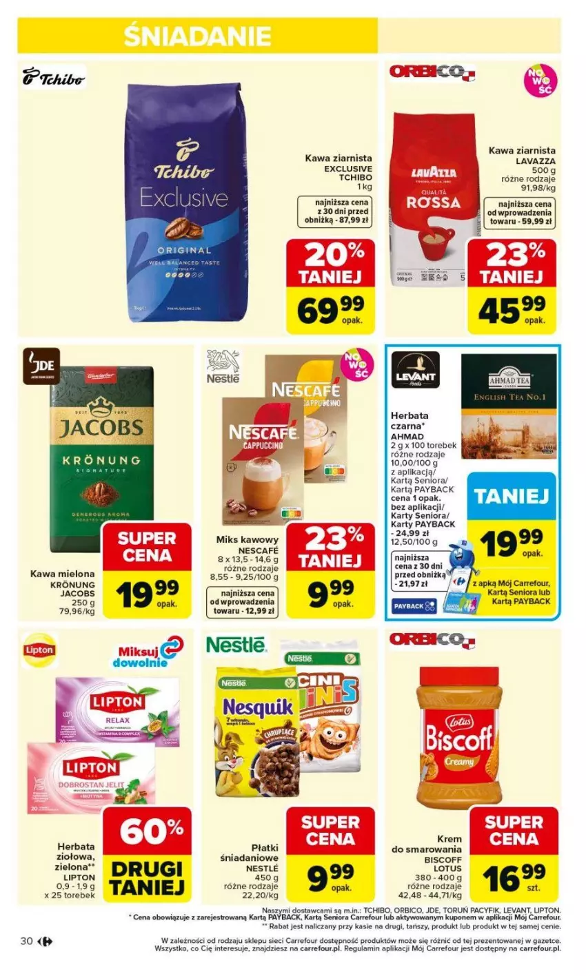 Gazetka promocyjna Carrefour - Gazetka Carrefour, Market od poniedziałku! - ważna 01.06 do 06.06.2026 - strona 32 - produkty: BIC, Danio, Gin, Herbata, Herbata czarna, Jacobs, Kawa, Kawa mielona, Kawa ziarnista, Lavazza, Lipton, Tchibo