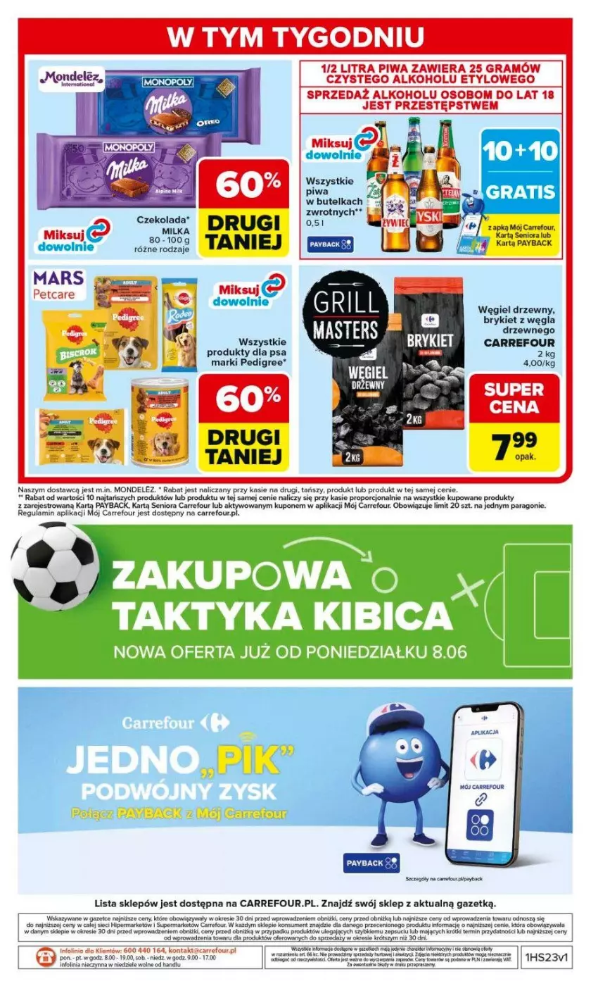 Gazetka promocyjna Carrefour - Gazetka Carrefour, Market od poniedziałku! - ważna 01.06 do 06.06.2026 - strona 42 - produkty: Czekolada, Fa, Gra, Mars, Milka, Pedigree, Piwa, Por, Węgiel drzewny