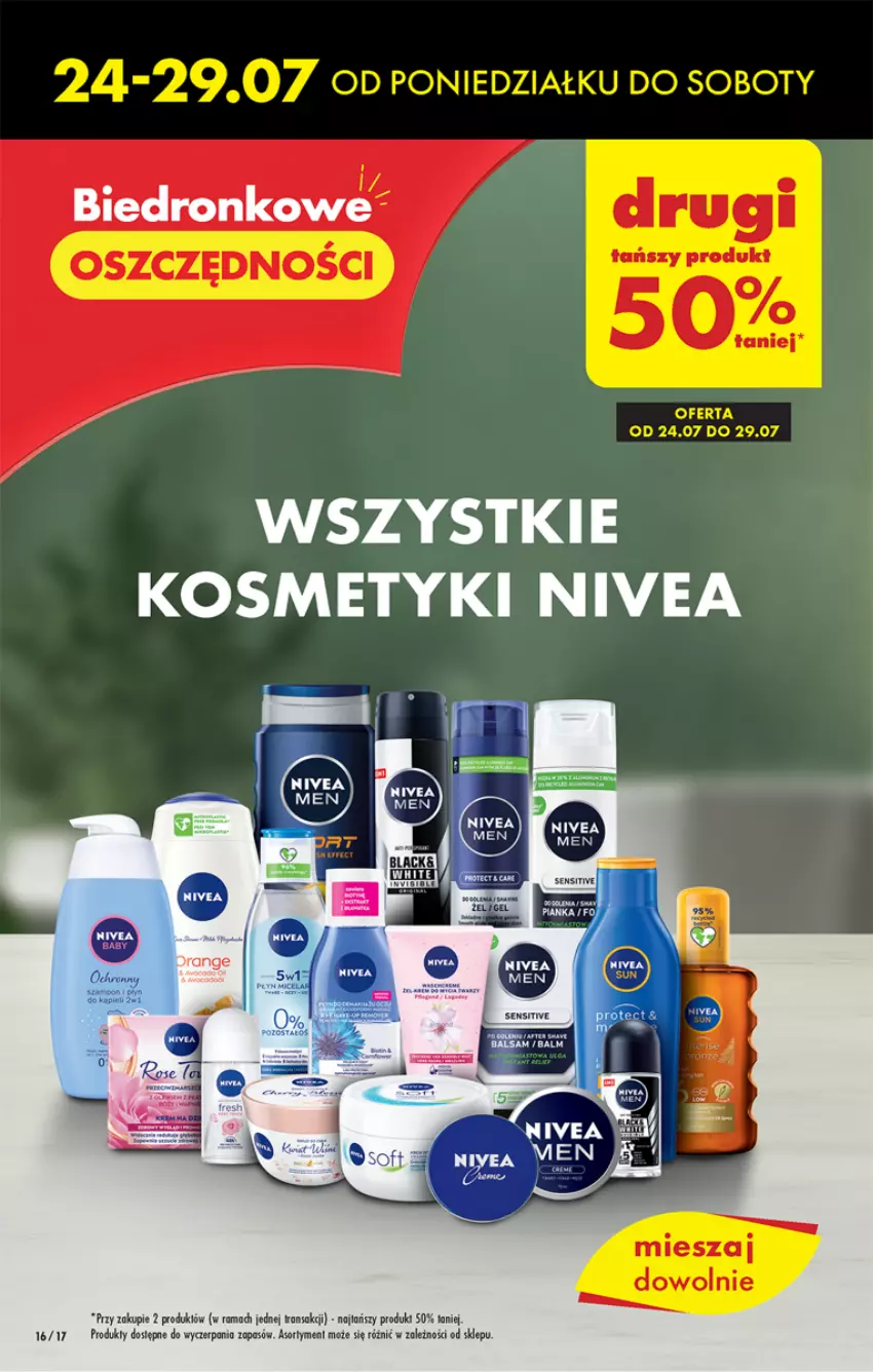 Gazetka promocyjna Biedronka - Od poniedzialku - ważna 24.07 do 29.07.2023 - strona 16 - produkty: Lack, Nivea, Rama, Tran