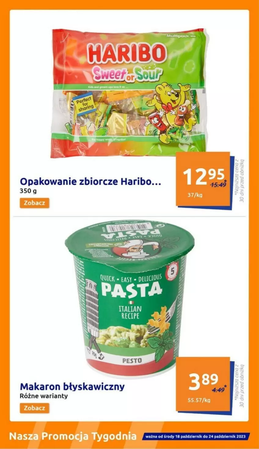 Gazetka promocyjna Action - ważna 18.10 do 24.10.2023 - strona 16 - produkty: Haribo, Makaron, Pesto, Sos