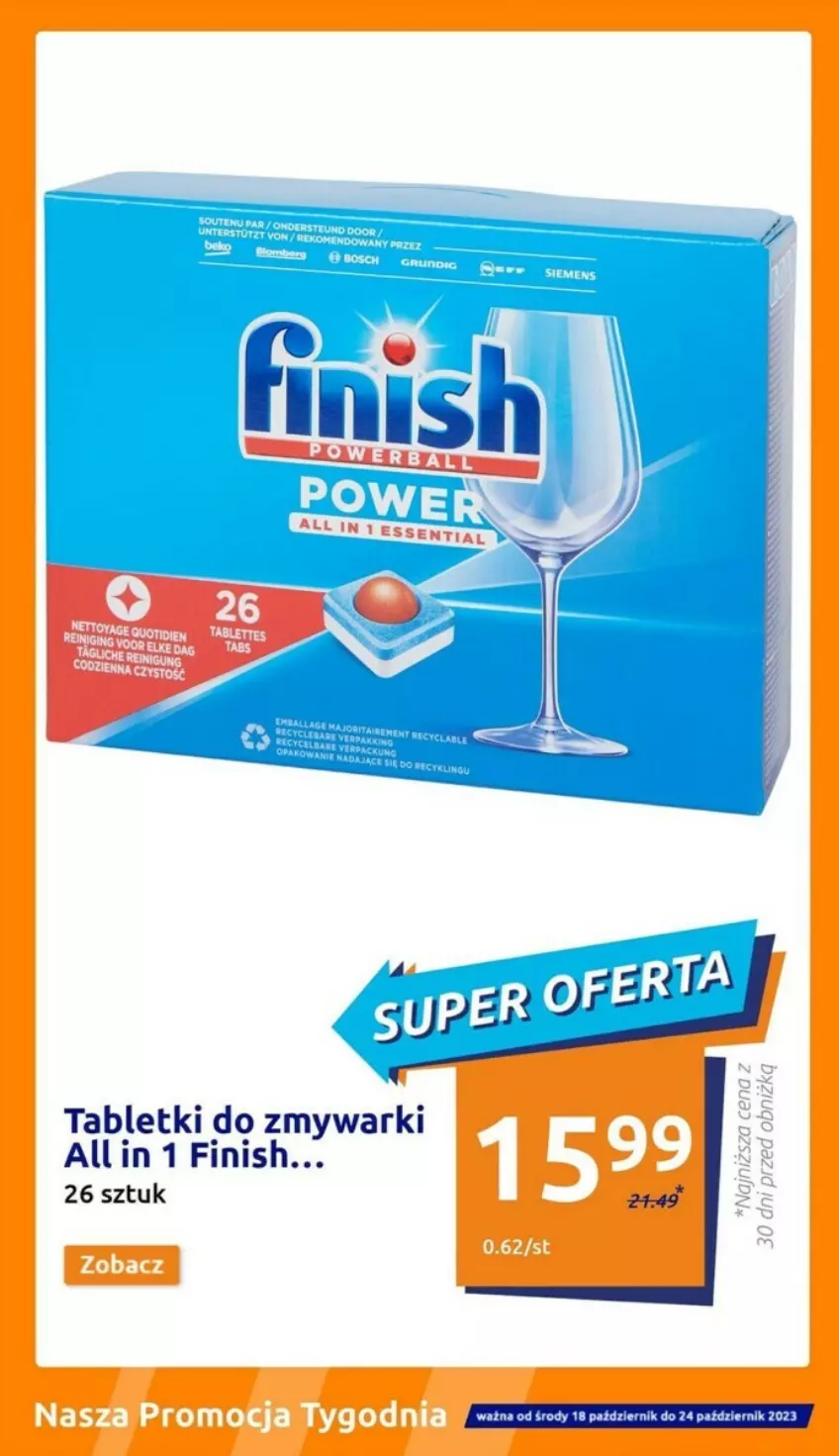 Gazetka promocyjna Action - ważna 18.10 do 24.10.2023 - strona 7 - produkty: Finish, Tablet, Tabletki do zmywarki, Zmywarki