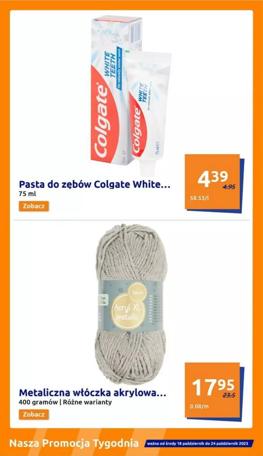 Gazetka promocyjna Action - ważna 18.10 do 24.10.2023 - strona 8 - produkty: Colgate, Gra, LG, Pasta do zębów, Włóczka