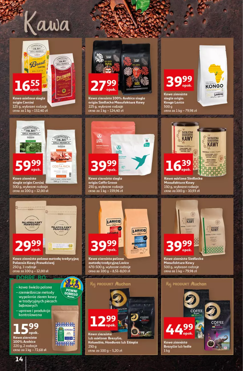 Gazetka promocyjna Auchan - przeNISKIE CENY czas na przepyszności Hipermarkety - ważna 17.03 do 23.03.2022 - strona 14 - produkty: BIC, Fa, Gin, Gra, Kawa, Kawa mielona, Kawa ziarnista