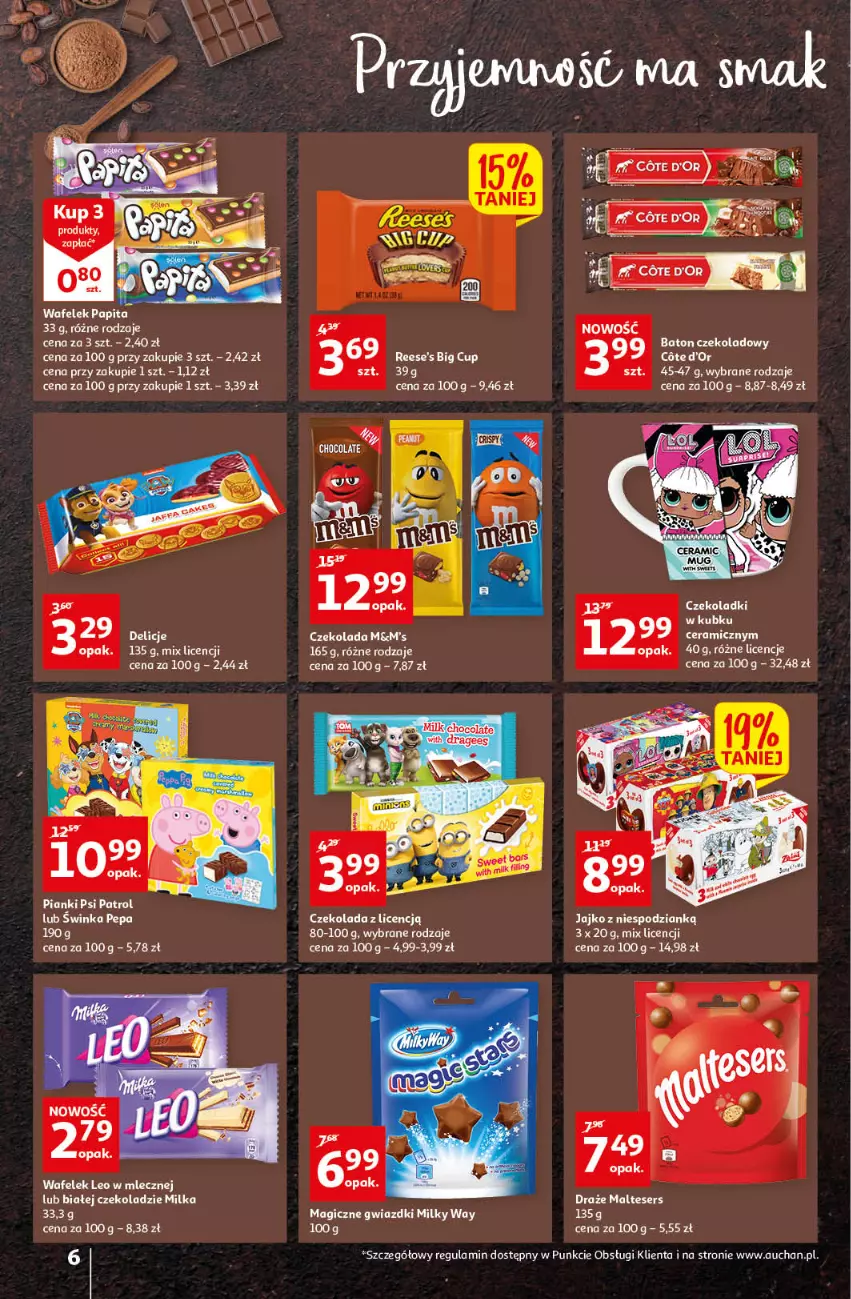 Gazetka promocyjna Auchan - przeNISKIE CENY czas na przepyszności Hipermarkety - ważna 17.03 do 23.03.2022 - strona 6 - produkty: Czekolada, Inka, Milky Way, Ser, Wafelek