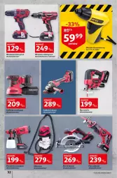 Gazetka promocyjna Auchan - przeNISKIE CENY czas na przepyszności Hipermarkety - Gazetka - ważna od 23.03 do 23.03.2022 - strona 32 - produkty: Odkurzacz, Szlifierka kątowa, Wyrzynarka, Tarka, Wkręt, Wkrętarka, Pistolet, Szlifierka, Akumulator