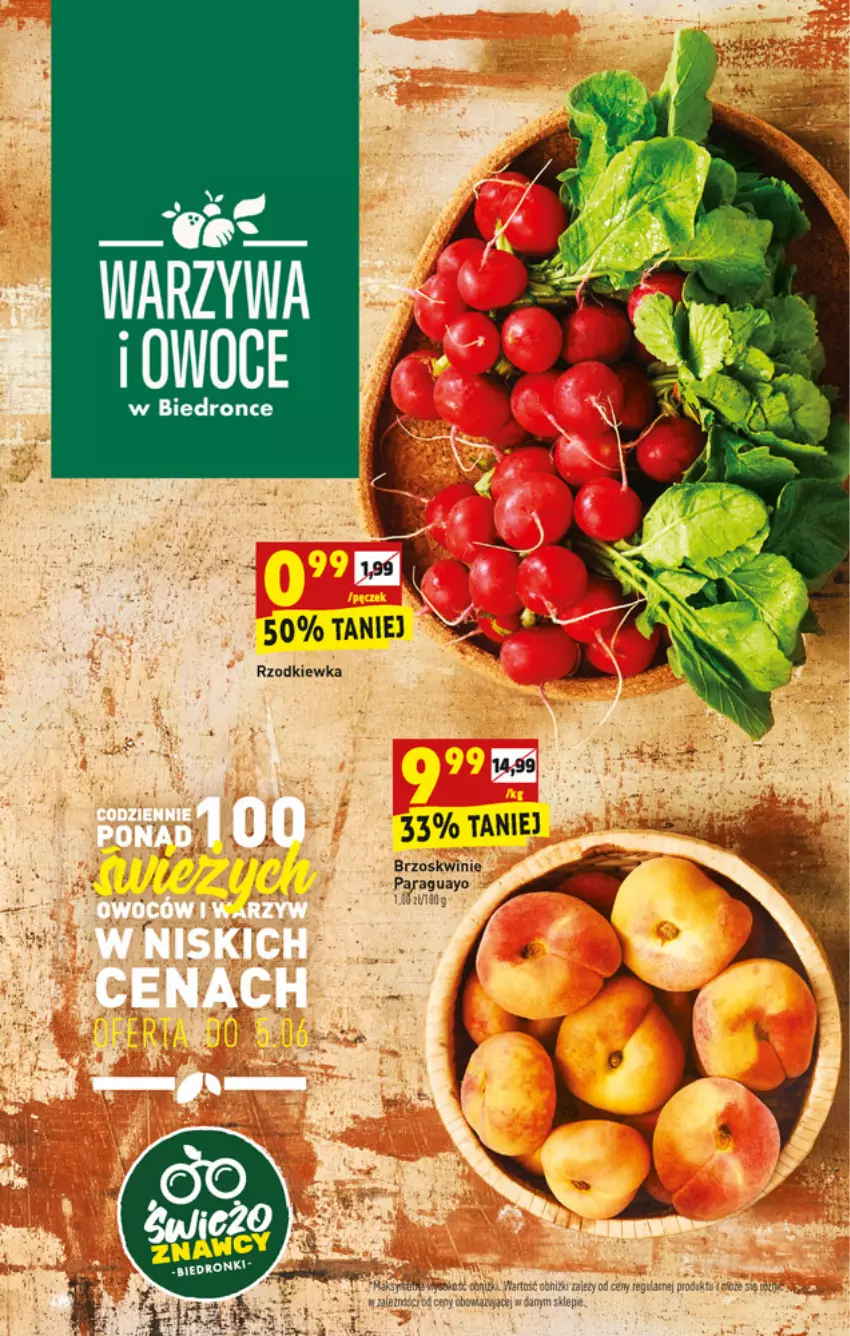 Gazetka promocyjna Biedronka - W tym tygodniu - ważna 04.06 do 05.06.2021 - strona 4 - produkty: Brzoskwinie, Owoce, Rzodkiewka