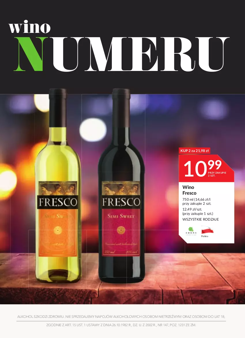 Gazetka promocyjna Stokrotka - Oferta alkoholowa - ważna 23.06 do 20.07.2022 - strona 15 - produkty: Fresco, Wino
