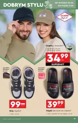Gazetka promocyjna Biedronka - Okazje Tygodnia - Gazetka - ważna od 03.05 do 03.05.2025 - strona 15 - produkty: Klapki, Buty, Czapka, Wełna