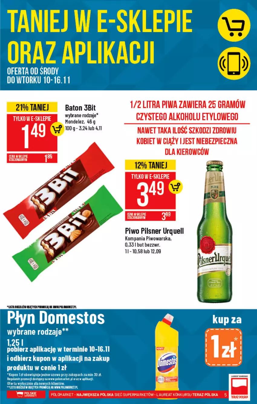 Gazetka promocyjna PoloMarket - Gazetka pomocyjna - ważna 10.11 do 16.11.2021 - strona 5 - produkty: Baton, Gra, Piec, Pilsner Urquell, Piwa, Piwo