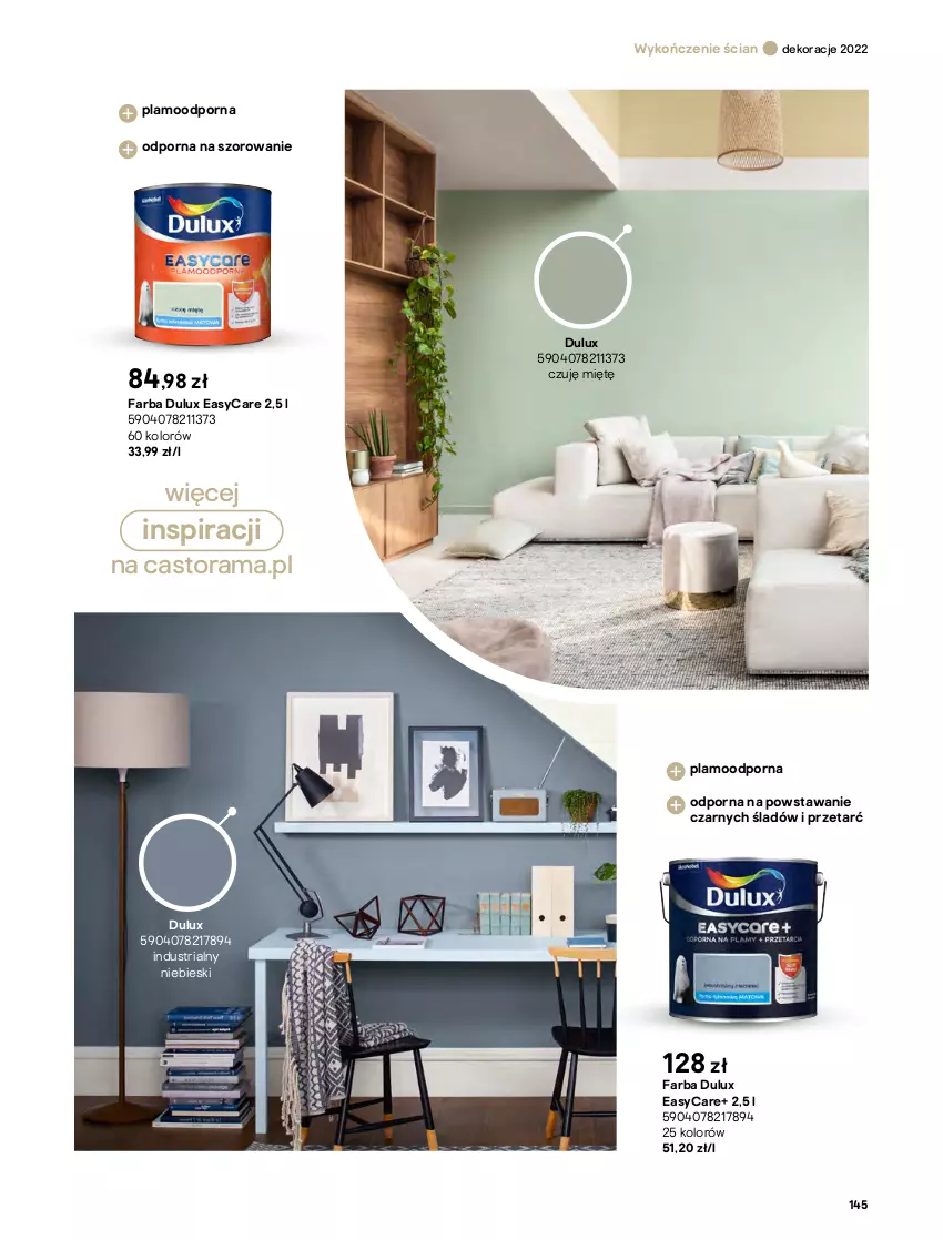 Gazetka promocyjna Castorama - ważna 28.09 do 31.12.2022 - strona 145 - produkty: Astor, Dulux, Fa, Por, Rama