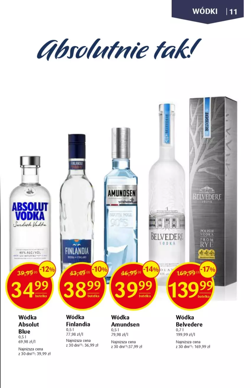 Gazetka promocyjna Delikatesy Centrum - DeliBarek DC26/DC27 - ważna 06.07 do 19.07.2023 - strona 11 - produkty: Absolut, Amundsen, Finlandia, Ser, Wódka