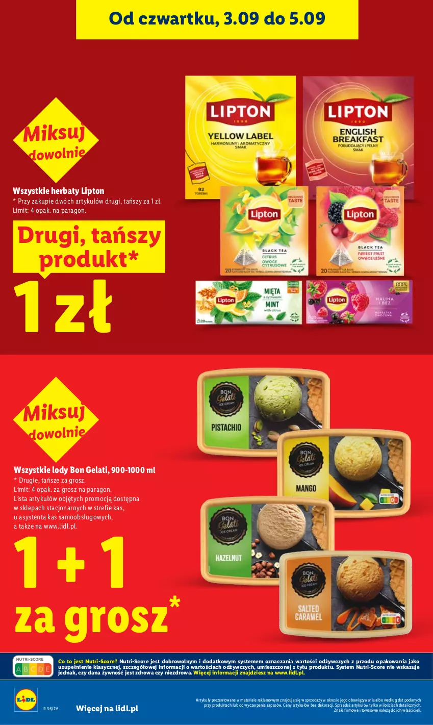 Gazetka promocyjna Lidl - Gazetka ważna od 3.09 do 5.09 - ważna 03.09 do 05.09.2026 - strona 12 - produkty: Lipton, Lody