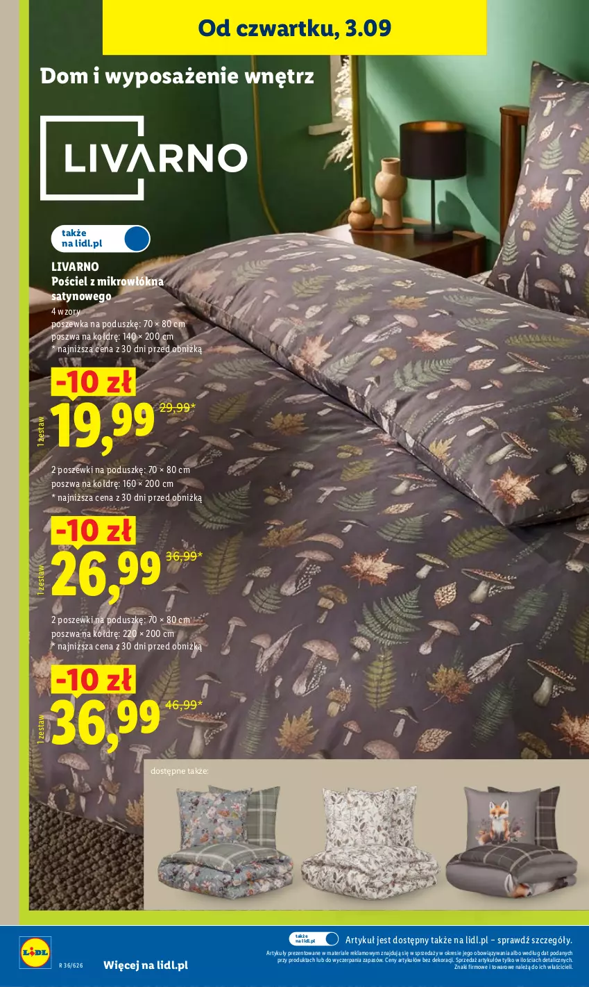 Gazetka promocyjna Lidl - Gazetka ważna od 3.09 do 5.09 - ważna 03.09 do 05.09.2026 - strona 34 - produkty: Ivar, Pościel, Poszewka