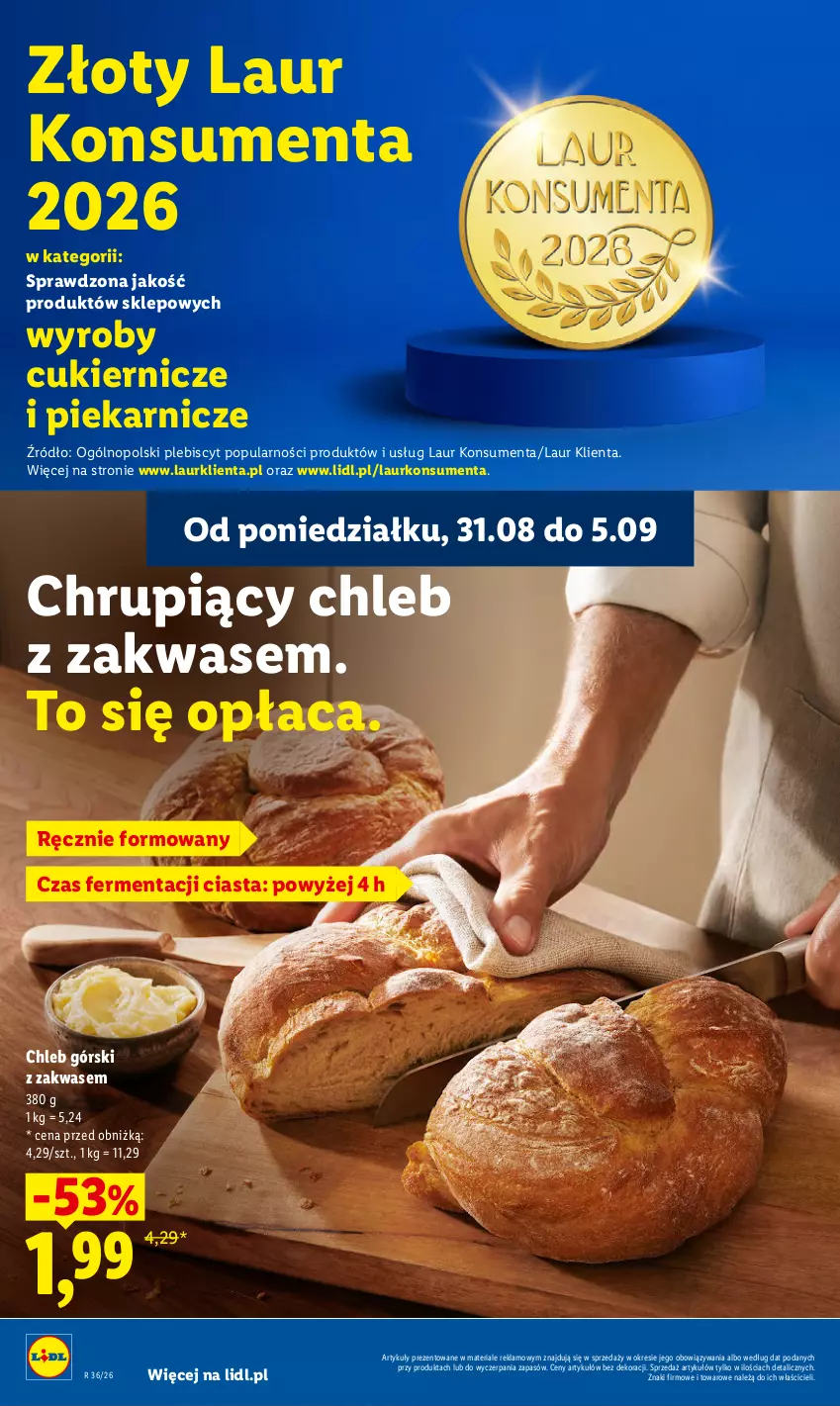 Gazetka promocyjna Lidl - Gazetka ważna od 3.09 do 5.09 - ważna 03.09 do 05.09.2026 - strona 48 - produkty: Chleb, Cukier, Laur