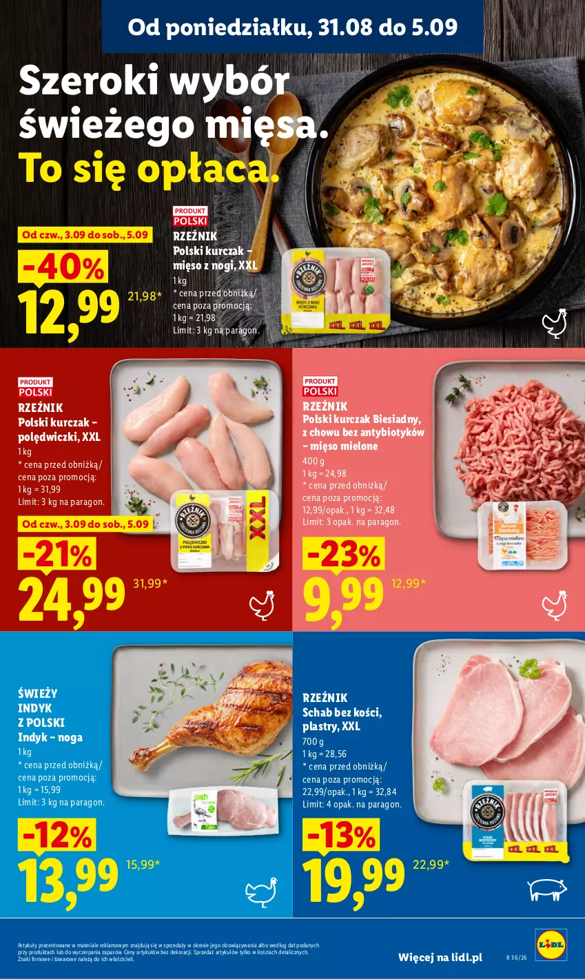 Gazetka promocyjna Lidl - Gazetka ważna od 3.09 do 5.09 - ważna 03.09 do 05.09.2026 - strona 53 - produkty: Kurczak, Mięso, Mięso mielone, Schab bez kości