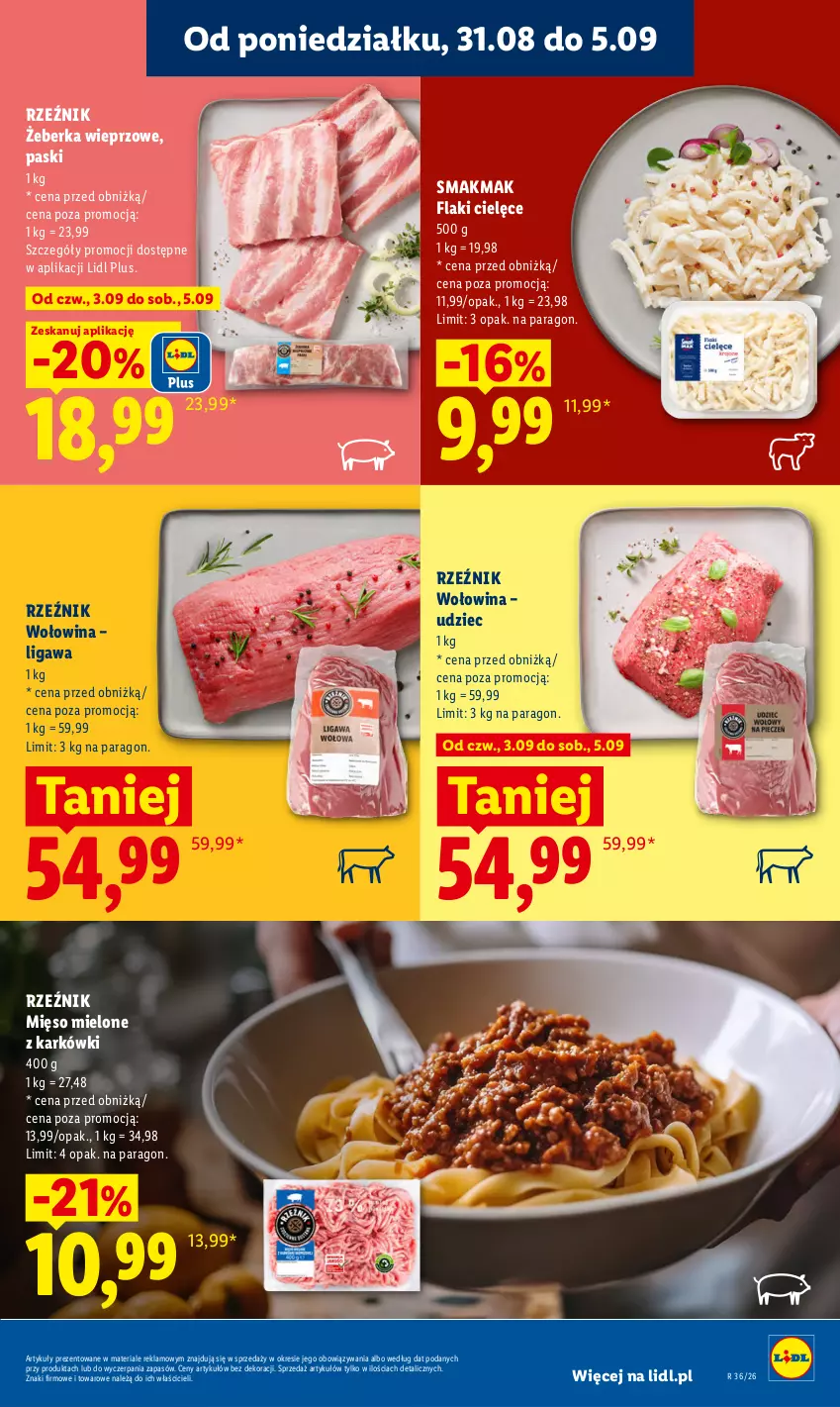 Gazetka promocyjna Lidl - Gazetka ważna od 3.09 do 5.09 - ważna 03.09 do 05.09.2026 - strona 55 - produkty: Flaki, Mięso, Mięso mielone, Wołowina