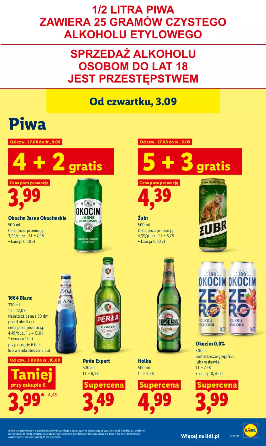 Gazetka promocyjna Lidl - Gazetka ważna od 3.09 do 5.09 - ważna 03.09 do 05.09.2026 - strona 71 - produkty: Gra, Grejpfrut, Koc, Okocim, Perła, Piwa, Por