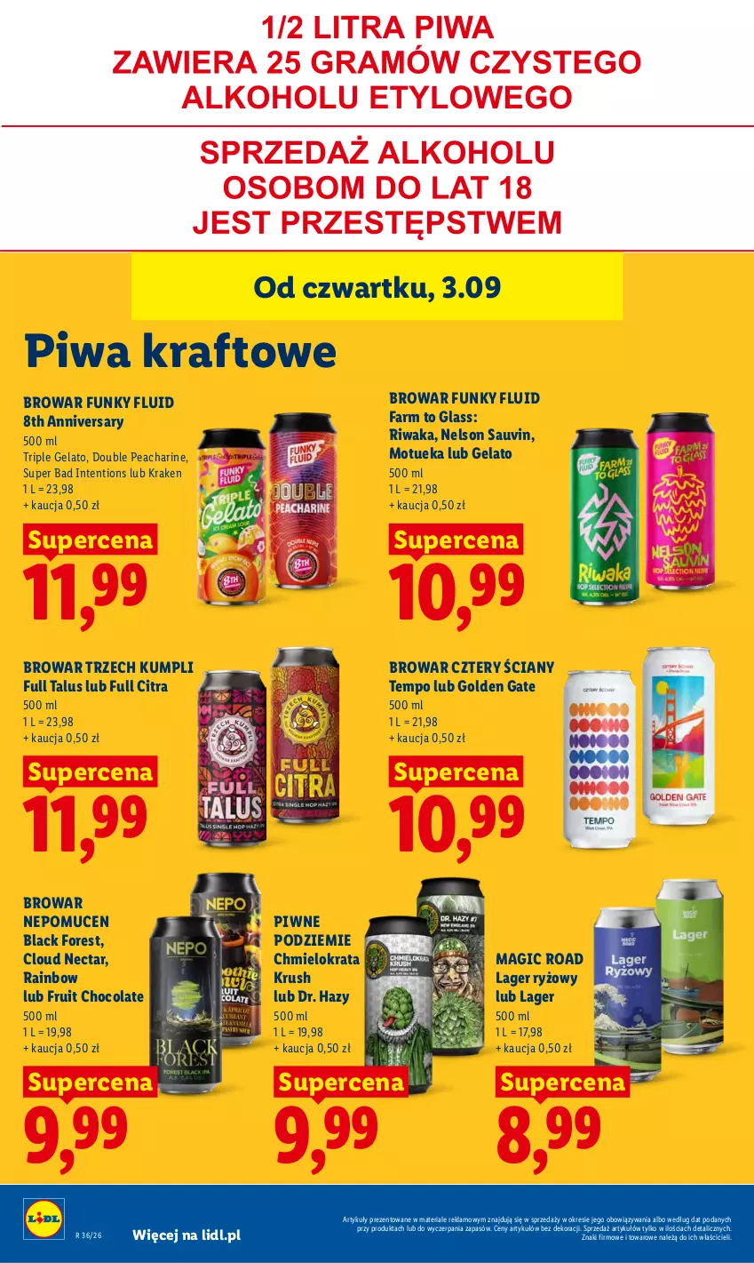 Gazetka promocyjna Lidl - Gazetka ważna od 3.09 do 5.09 - ważna 03.09 do 05.09.2026 - strona 72 - produkty: Fa, Lack, Piwa, Ryż