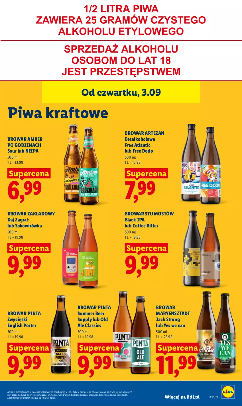 Gazetka promocyjna Lidl - Gazetka ważna od 3.09 do 5.09 - ważna 03.09 do 05.09.2026 - strona 73 - produkty: Gra, Lack, Piwa, Por, Sok