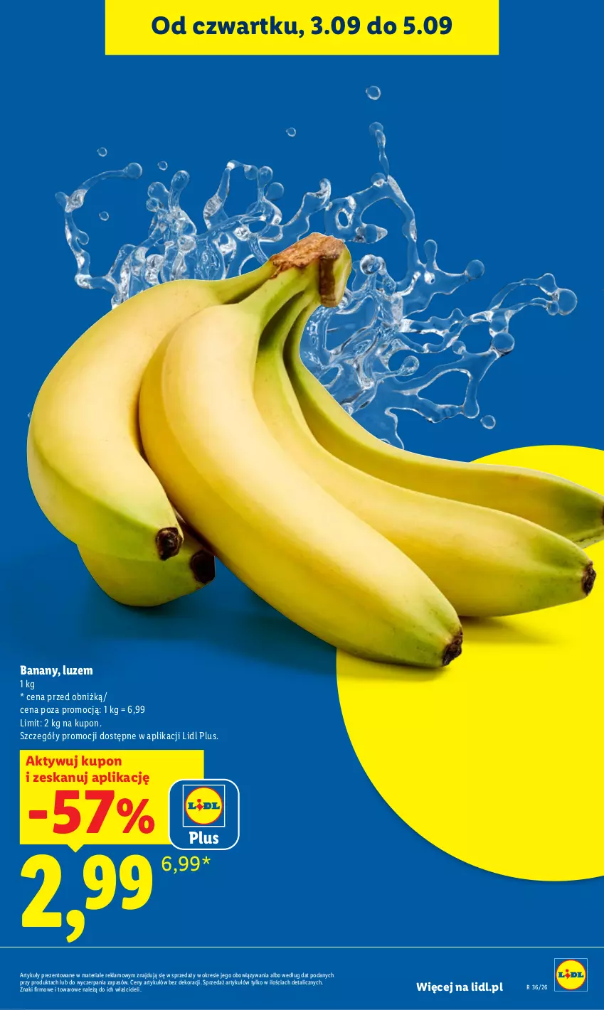 Gazetka promocyjna Lidl - Gazetka ważna od 3.09 do 5.09 - ważna 03.09 do 05.09.2026 - strona 9 - produkty: Banany